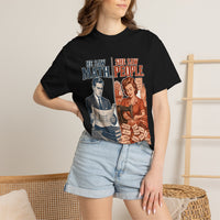 He Saw Math, She Saw People — heritage tee lifestyle shot
