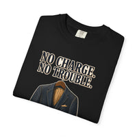 No Charge, No Trouble — tailor heritage tee back view