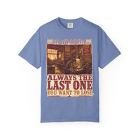 color:Washed Denim | Always the Last One You Want to Lose — Washed Denim front view
