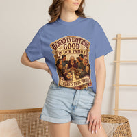 color:Washed Denim | Behind Everything Good in Our Family — Washed Denim lifestyle view