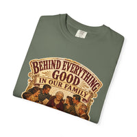 color:Moss | Behind Everything Good in Our Family — Moss folded view