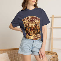 color:Denim | Behind Everything Good in Our Family — Denim lifestyle view