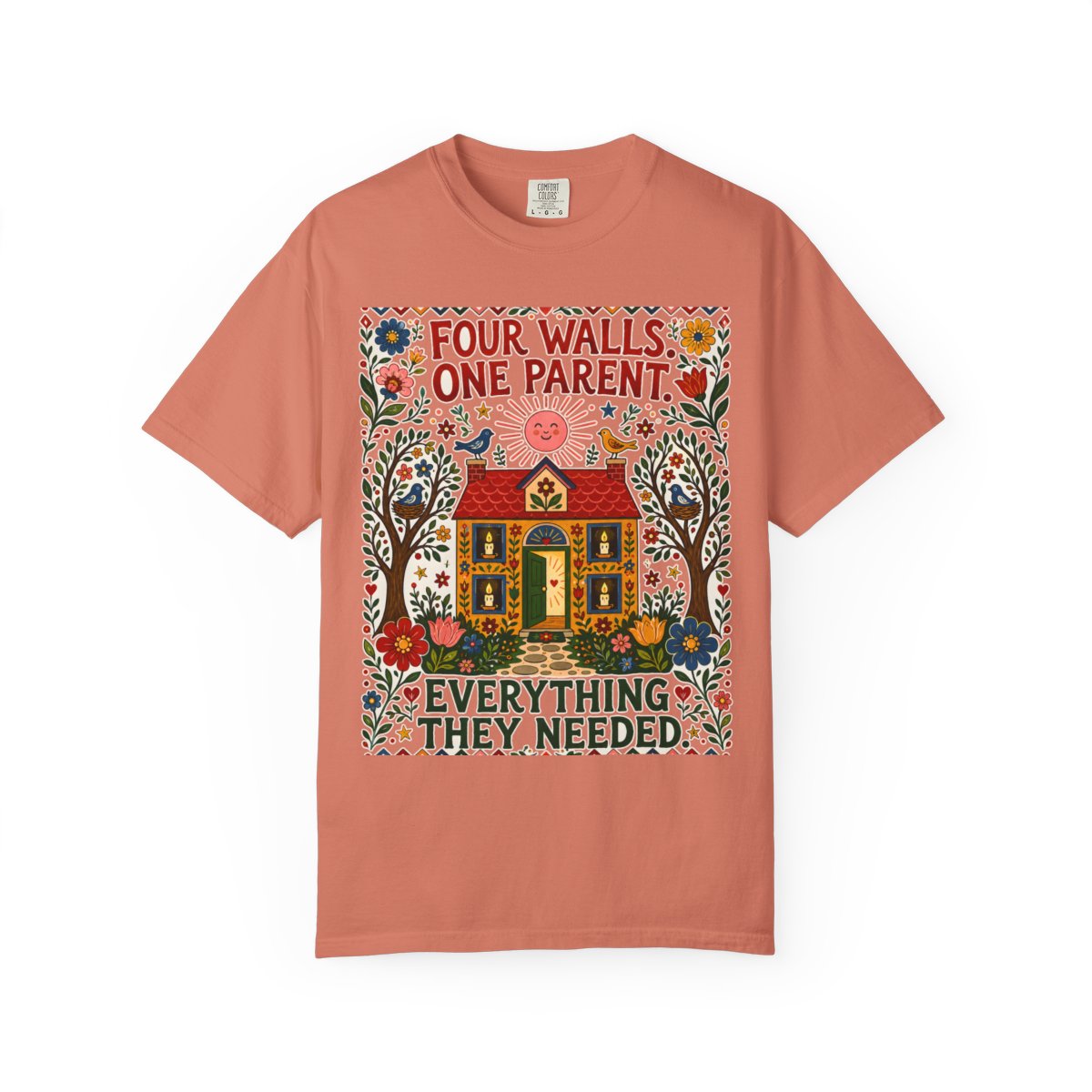 color:Terracotta | Four Walls, One Parent, Everything They Needed — Terracotta front view