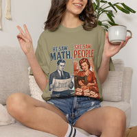 color:Khaki | He Saw Math, She Saw People — Khaki model view