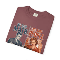 color:Brick | He Saw Math, She Saw People — Brick folded view