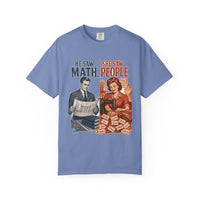 color:Washed Denim | He Saw Math, She Saw People — Washed Denim front view