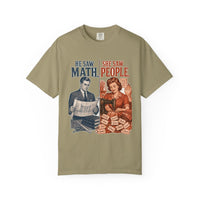 color:Khaki | He Saw Math, She Saw People — Khaki front view
