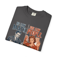 color:Graphite | He Saw Math, She Saw People — Graphite folded view