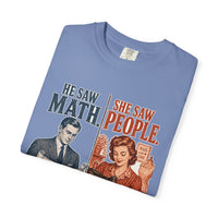 color:Washed Denim | He Saw Math, She Saw People — Washed Denim folded view