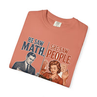 color:Terracotta | He Saw Math, She Saw People — Terracotta folded view