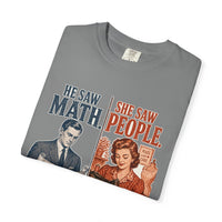 color:Grey | He Saw Math, She Saw People — Grey folded view