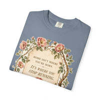 color:Blue Jean | Home Isn't Where You're Born. It's Where You Stop — Blue Jean folded view