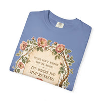 color:Washed Denim | Home Isn't Where You're Born. It's Where You Stop — Washed Denim folded view