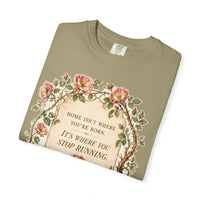 color:Khaki | Home Isn't Where You're Born. It's Where You Stop — Khaki folded view
