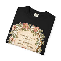color:Black | Home Isn't Where You're Born. It's Where You Stop — Black folded view