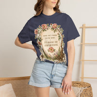 color:Denim | Home Isn't Where You're Born. It's Where You Stop — Denim lifestyle view