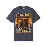 color:Navy | I Built This So Someone Could Stay — Navy front view