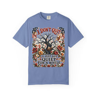 color:Washed Denim | I Don't Quit. — Washed Denim front view