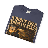 color:Denim | I Don't Tell Them I'm Ready. I'm Already Ready. — Denim folded view
