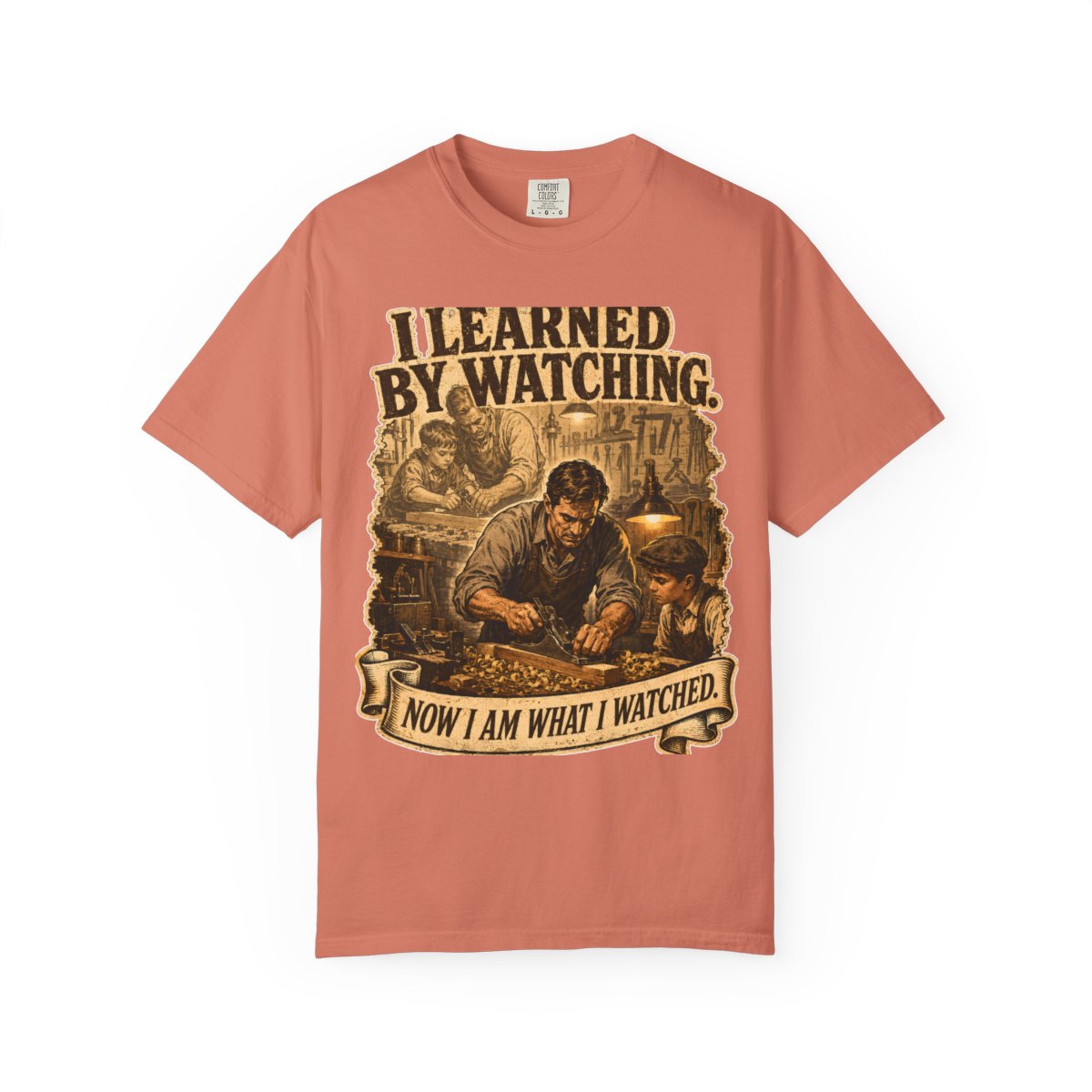 color:Terracotta | I Learned by Watching. Now I Am What I Watched. — Terracotta front view