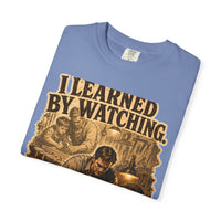 color:Washed Denim | I Learned by Watching. Now I Am What I Watched. — Washed Denim folded view