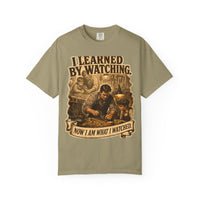 color:Khaki | I Learned by Watching. Now I Am What I Watched. — Khaki front view