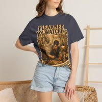 color:Navy | I Learned by Watching. Now I Am What I Watched. — Navy lifestyle view