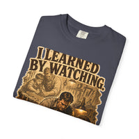 color:Navy | I Learned by Watching. Now I Am What I Watched. — Navy folded view