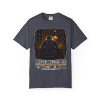 color:Navy | I Never Needed You to Watch Me Work — Navy front view