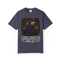 color:Denim | I Never Needed You to Watch Me Work — Denim front view