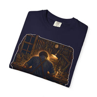 color:True Navy | I Never Needed You to Watch Me Work — True Navy folded view
