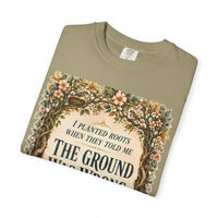 color:Khaki | I Planted Roots When They Told Me the Ground Was Wrong — Khaki folded view