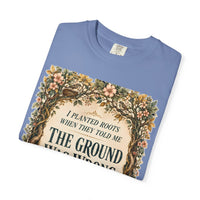 color:Washed Denim | I Planted Roots When They Told Me the Ground Was Wrong — Washed Denim folded view
