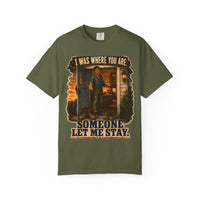color:Hemp | I Was Where You Are. Someone Let Me Stay. — Hemp front view