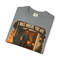 color:Grey | I Was Where You Are. Someone Let Me Stay. — Grey folded view