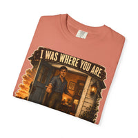 color:Terracotta | I Was Where You Are. Someone Let Me Stay. — Terracotta folded view