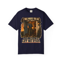 color:True Navy | I Was Where You Are. Someone Let Me Stay. — True Navy front view