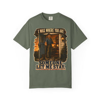 color:Moss | I Was Where You Are. Someone Let Me Stay. — Moss front view
