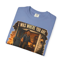 color:Washed Denim | I Was Where You Are. Someone Let Me Stay. — Washed Denim folded view