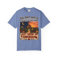 color:Washed Denim | Just Show Up Tomorrow — Washed Denim front view