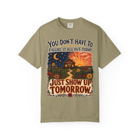 color:Khaki | Just Show Up Tomorrow — Khaki front view