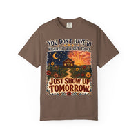 color:Espresso | Just Show Up Tomorrow — Espresso front view