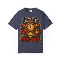 color:Denim | Loyalty Doesn't Clock Out at Midnight — Denim front view