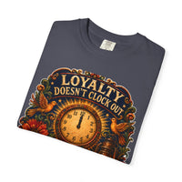 color:Navy | Loyalty Doesn't Clock Out at Midnight — Navy folded view