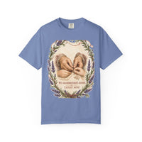 color:Washed Denim | My Grandmother's Hands Taught Mine — Washed Denim front view