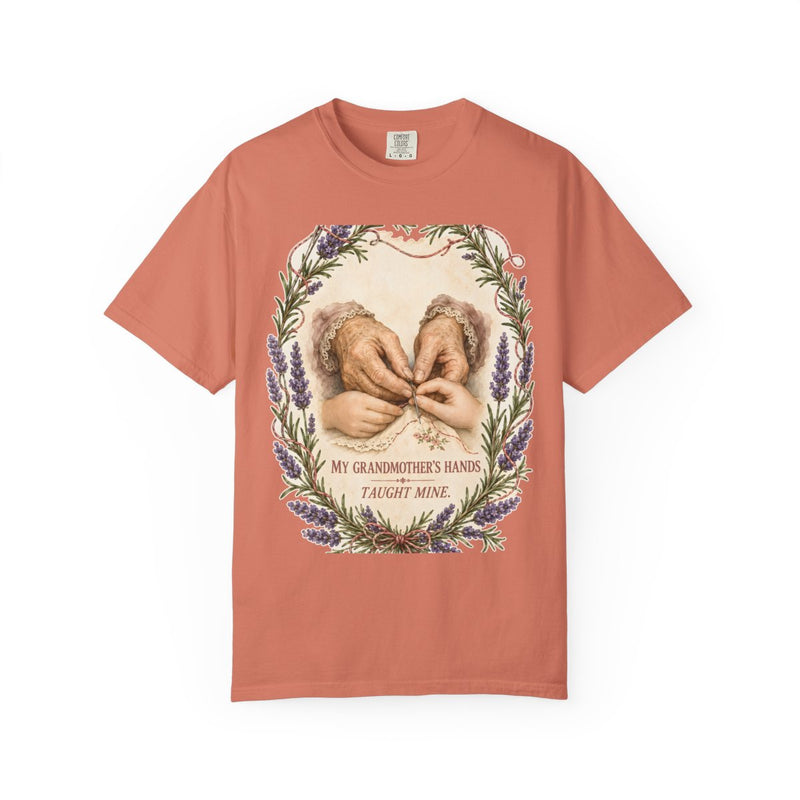 color:Terracotta | My Grandmother's Hands Taught Mine — Terracotta front view