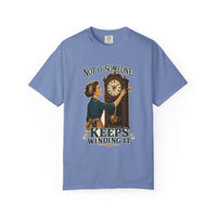 color:Washed Denim | Not If Someone Keeps Winding It — Washed Denim front view