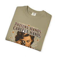color:Khaki | Patient Hands, Careful Hands — Khaki folded view