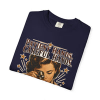 color:Navy | Patient Hands, Careful Hands — True Navy folded view
