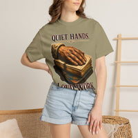 color:Khaki | Quiet Hands. Loud Work — Khaki lifestyle view